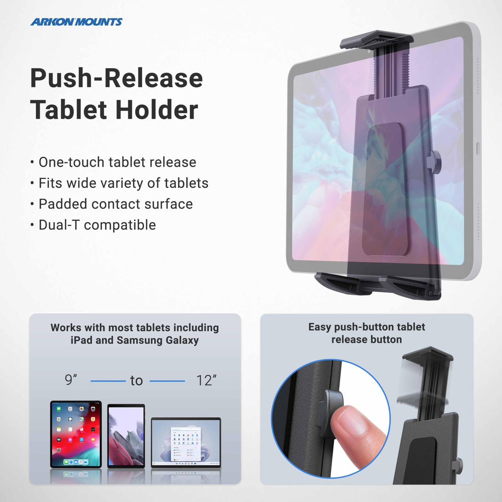 Professional Car Tablet & Keyboard Tray Mount for iPad and Samsung