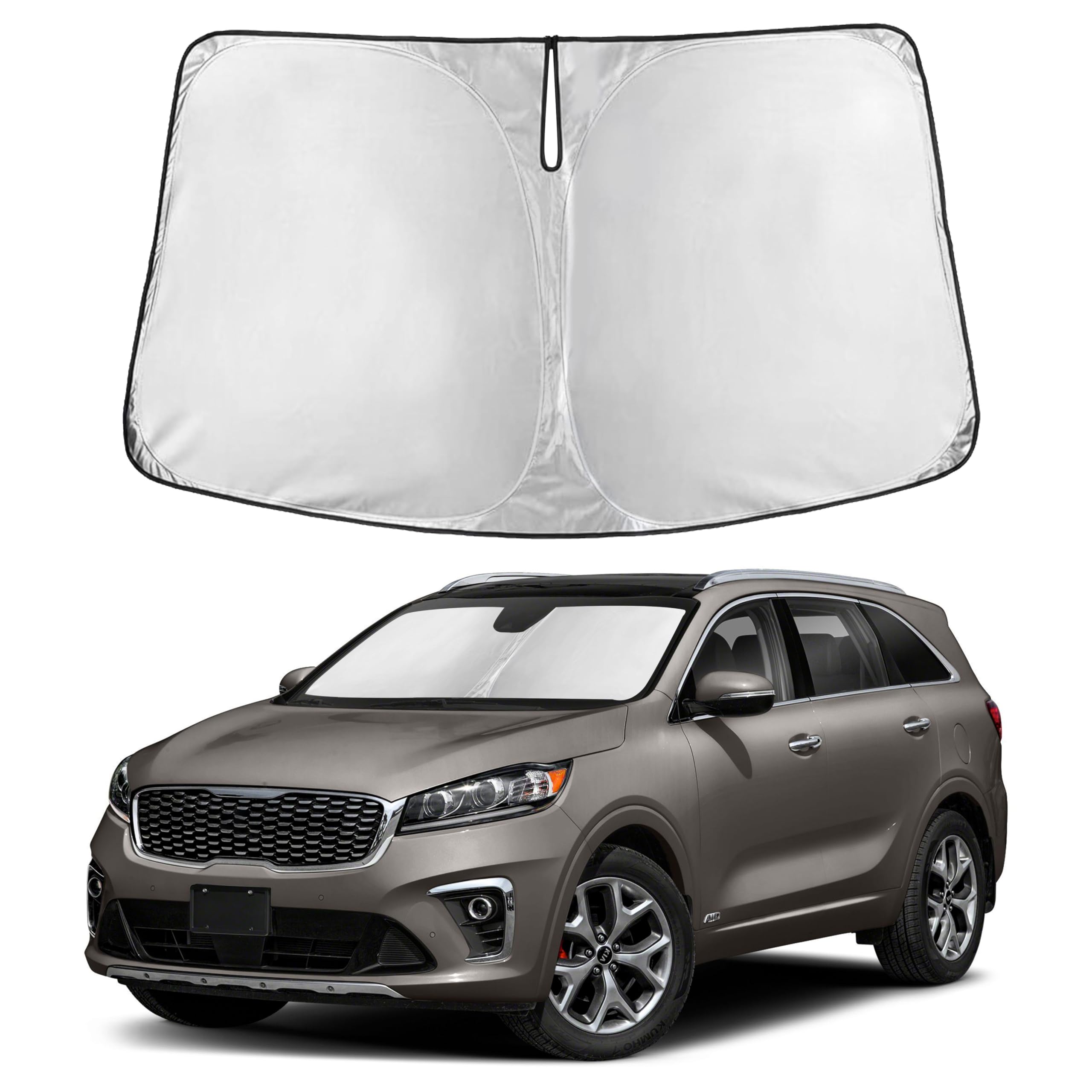 Front Windshield Sun Shade & Car Window Sun Visor