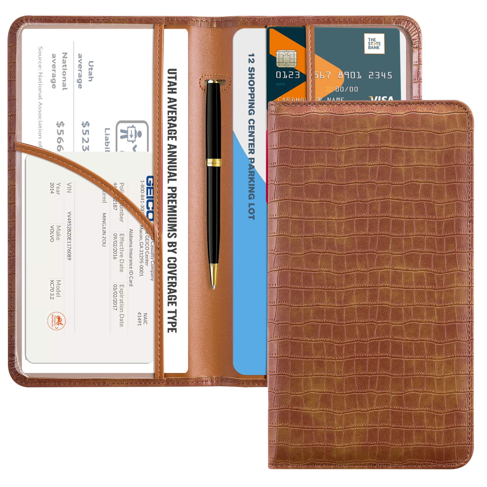 Car Registration & Insurance Holder for Glove Box Storage