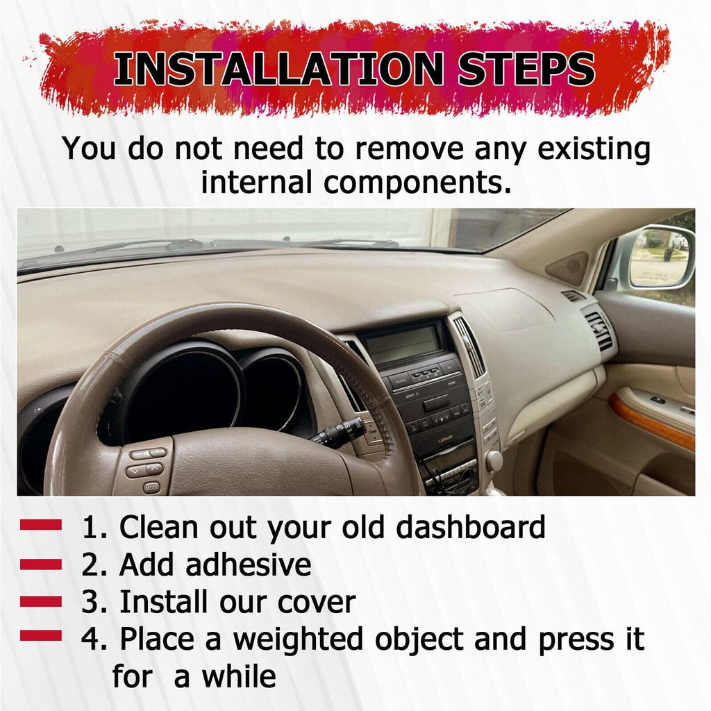 Beige Molded Dash Cover for Lexus RX330/RX350/RX400h