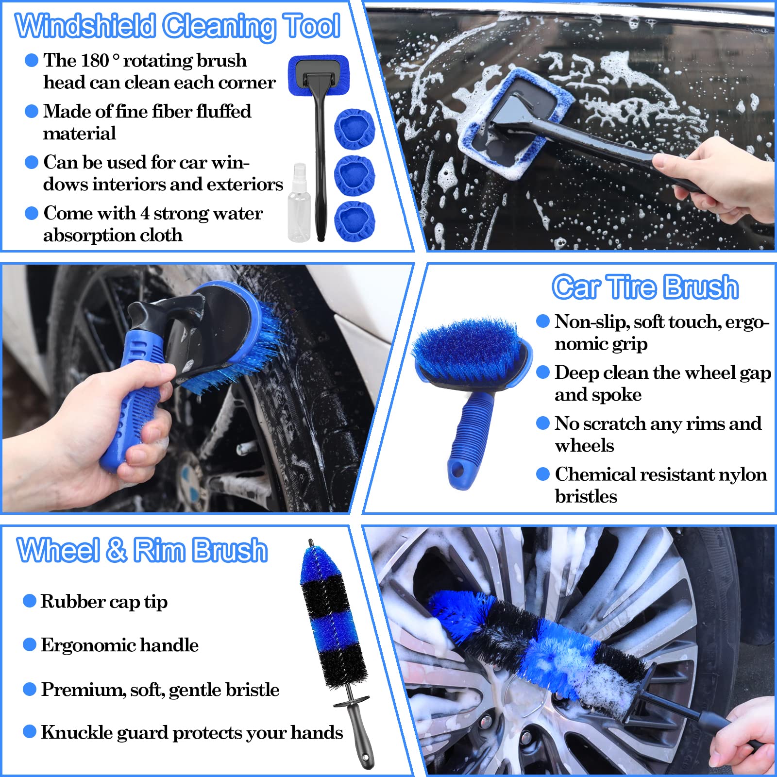 26-Piece Car Detailing Brush & Interior Cleaning Kit
