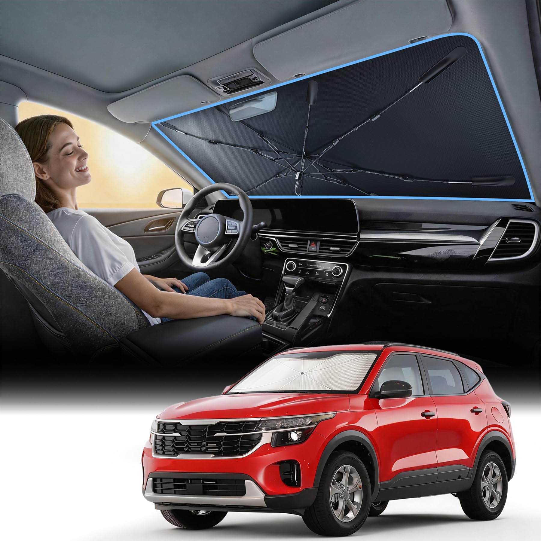 Foldable Windshield Sun Shade Umbrella for Cars