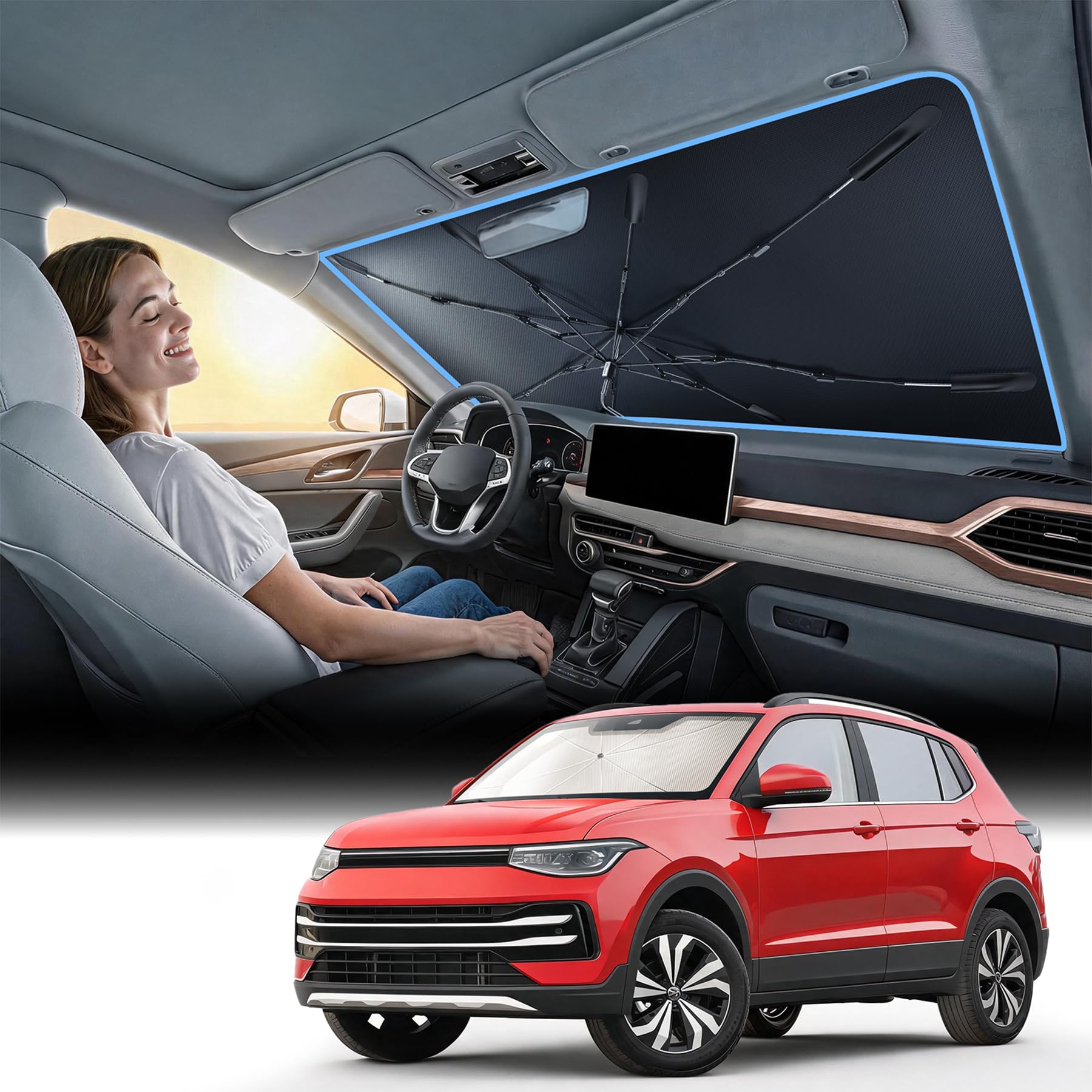 Foldable Windshield Sun Shade Umbrella for Cars