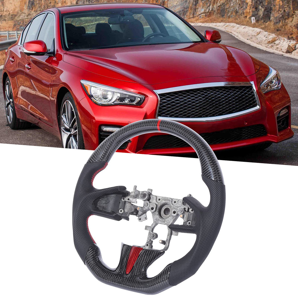 Breathable Carbon Fiber Leather Steering Wheel Cover