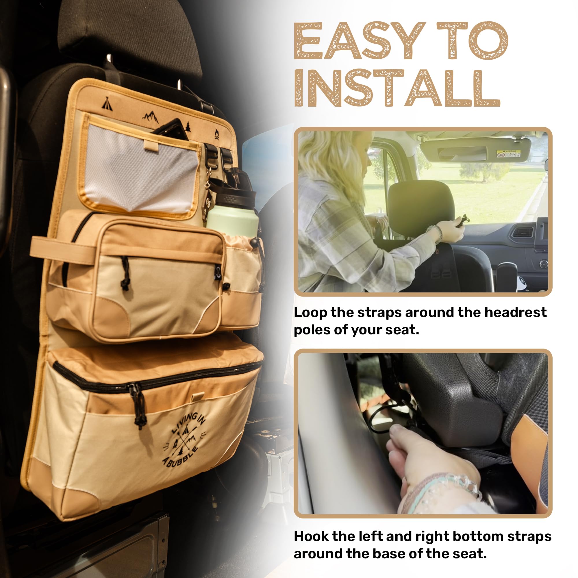 Premium Seatback Storage Organizer for Cars & Campervans