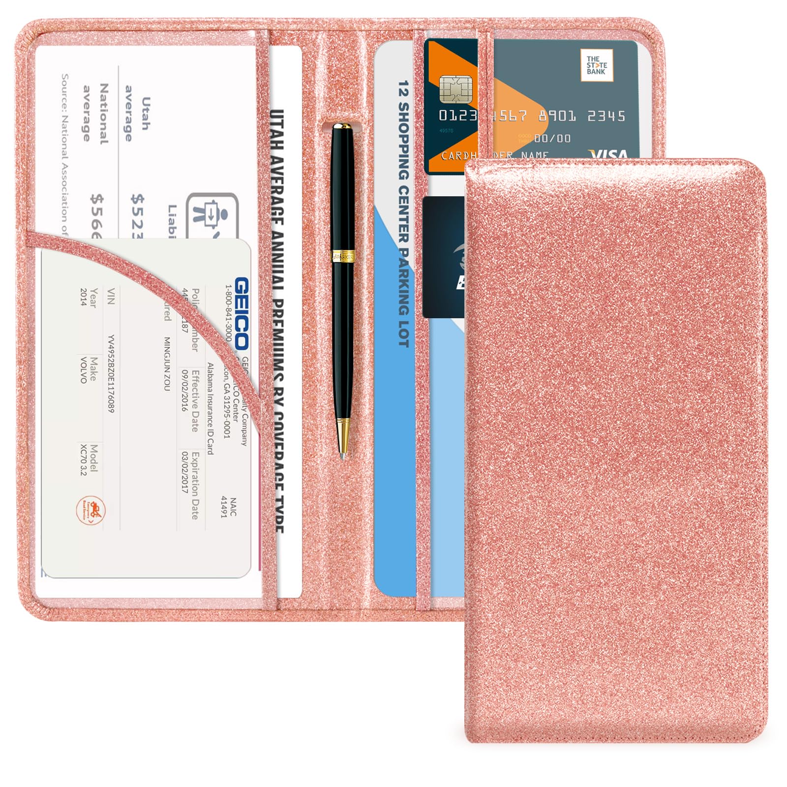 Car Registration & Insurance Holder for Glove Box Storage