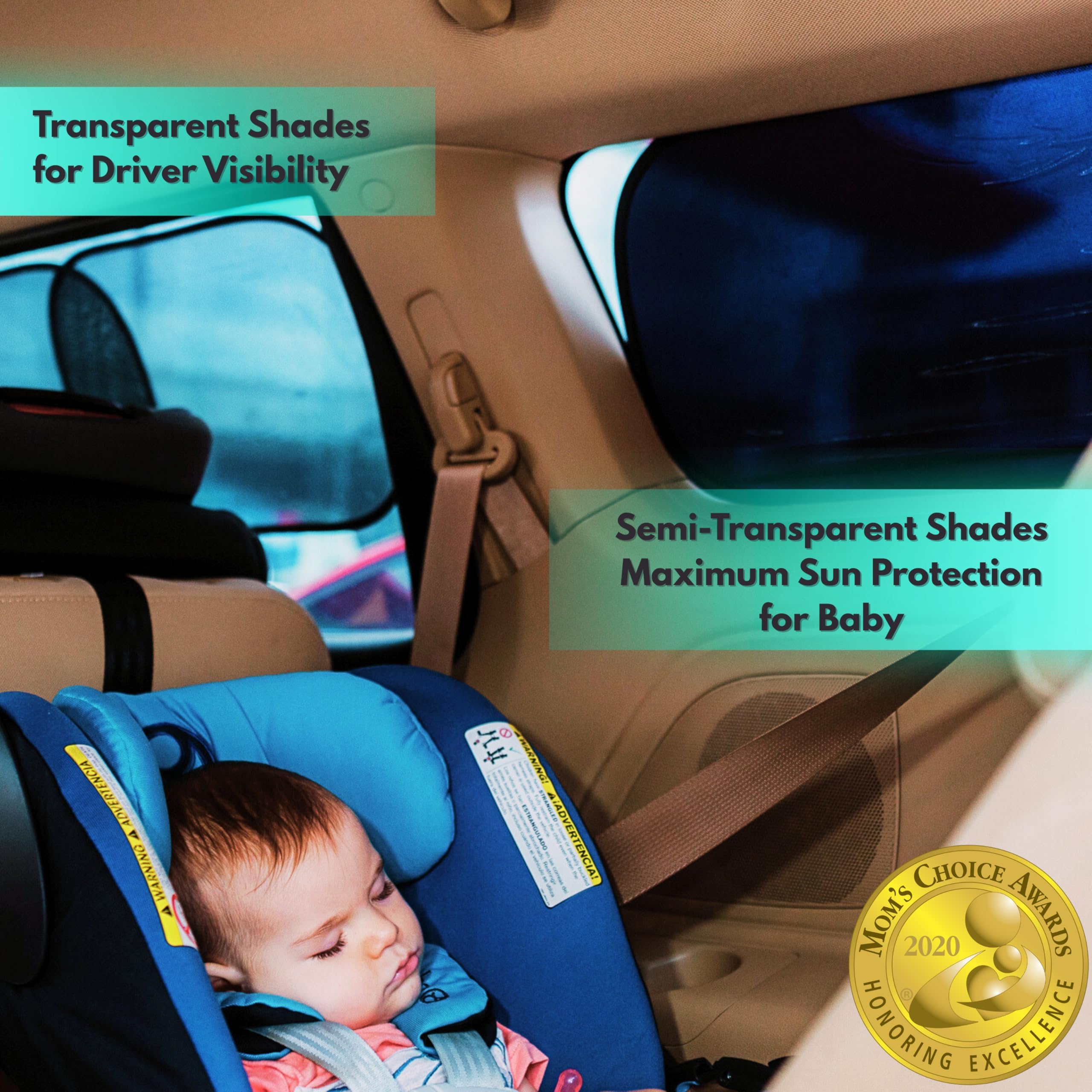 4-Pack UV Protection Car Side Window Sun Shades 20" x 12"