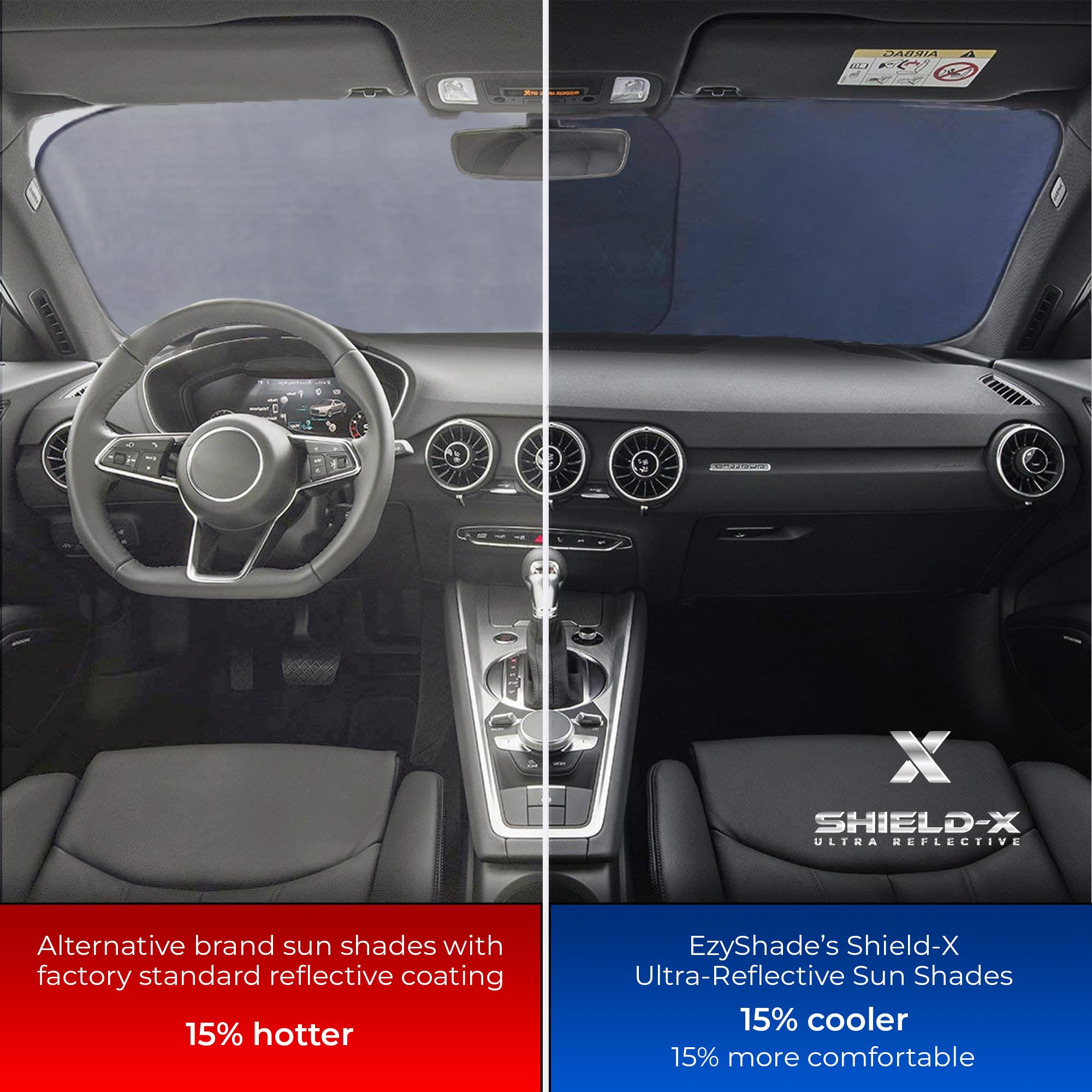 Foldable Reflective Windshield Sun Shade for Cars, SUVs & Trucks