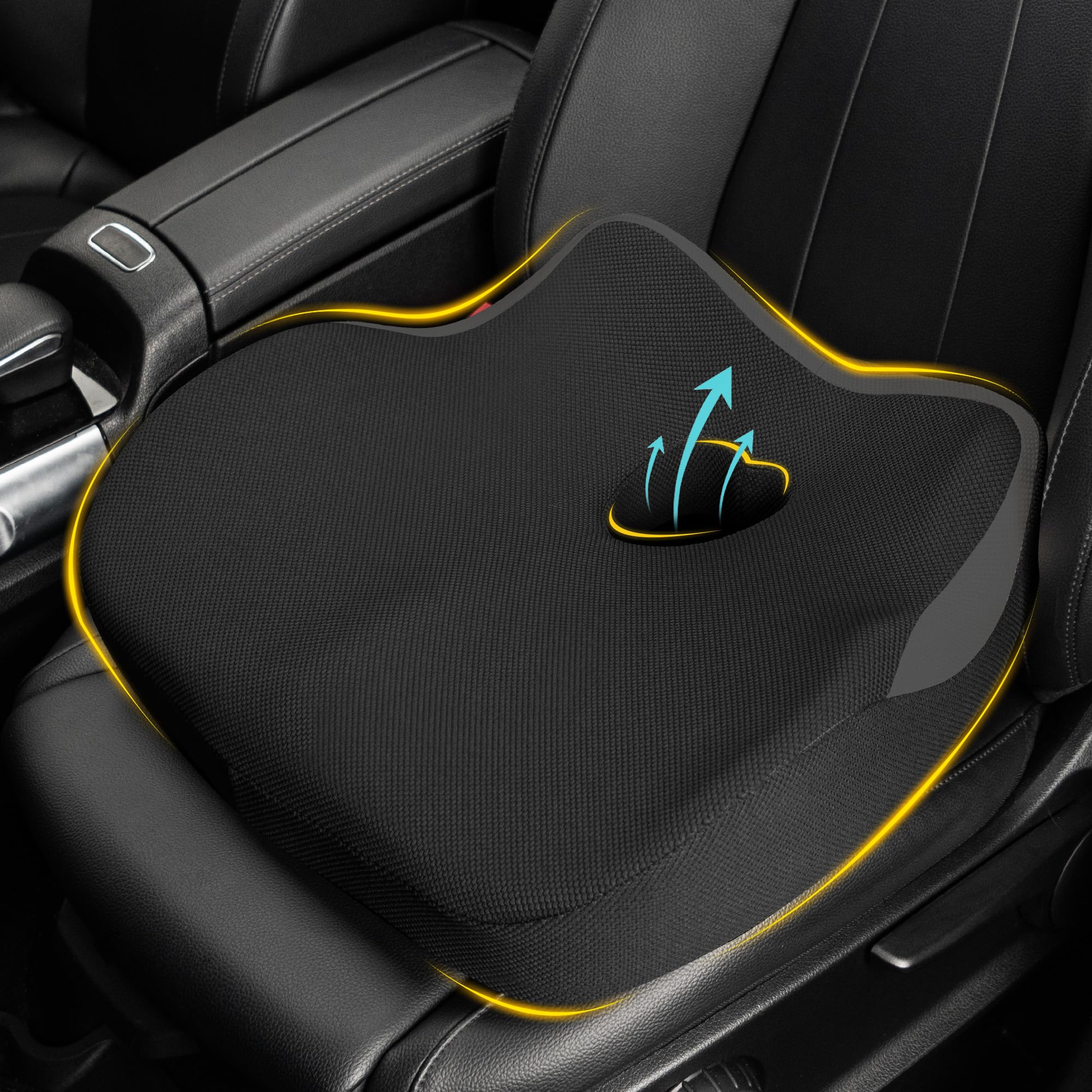 Ergonomic Memory Foam Car Seat Cushion for Long Drives