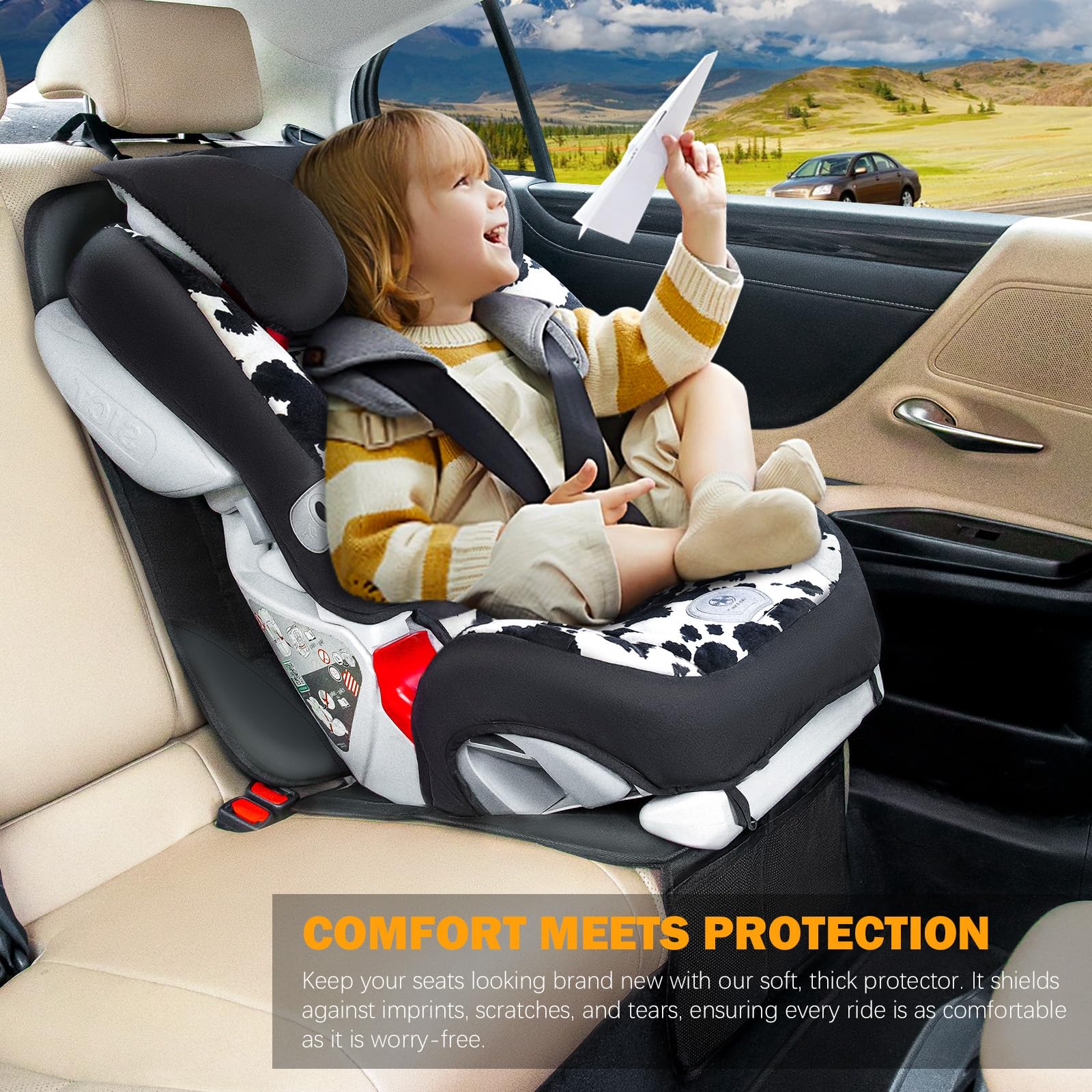 Child Car Seat Protector Cushion for Leather Seats