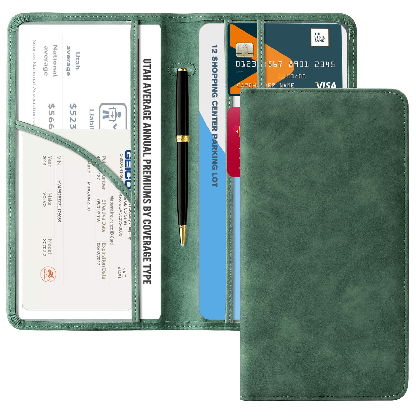 Car Registration & Insurance Holder for Glove Box Storage