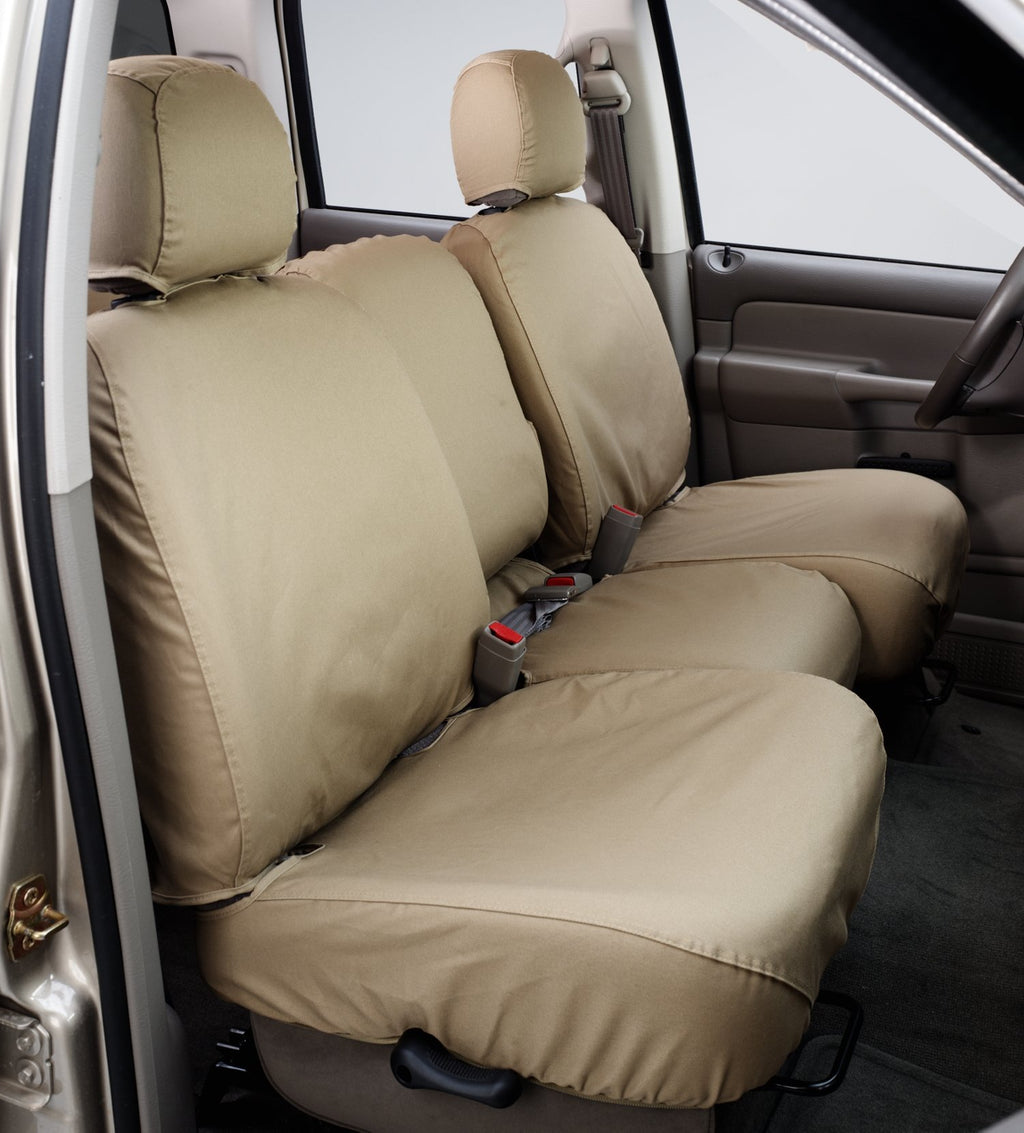 Custom-Fit Navy Polycotton Rear Bench Seat Covers