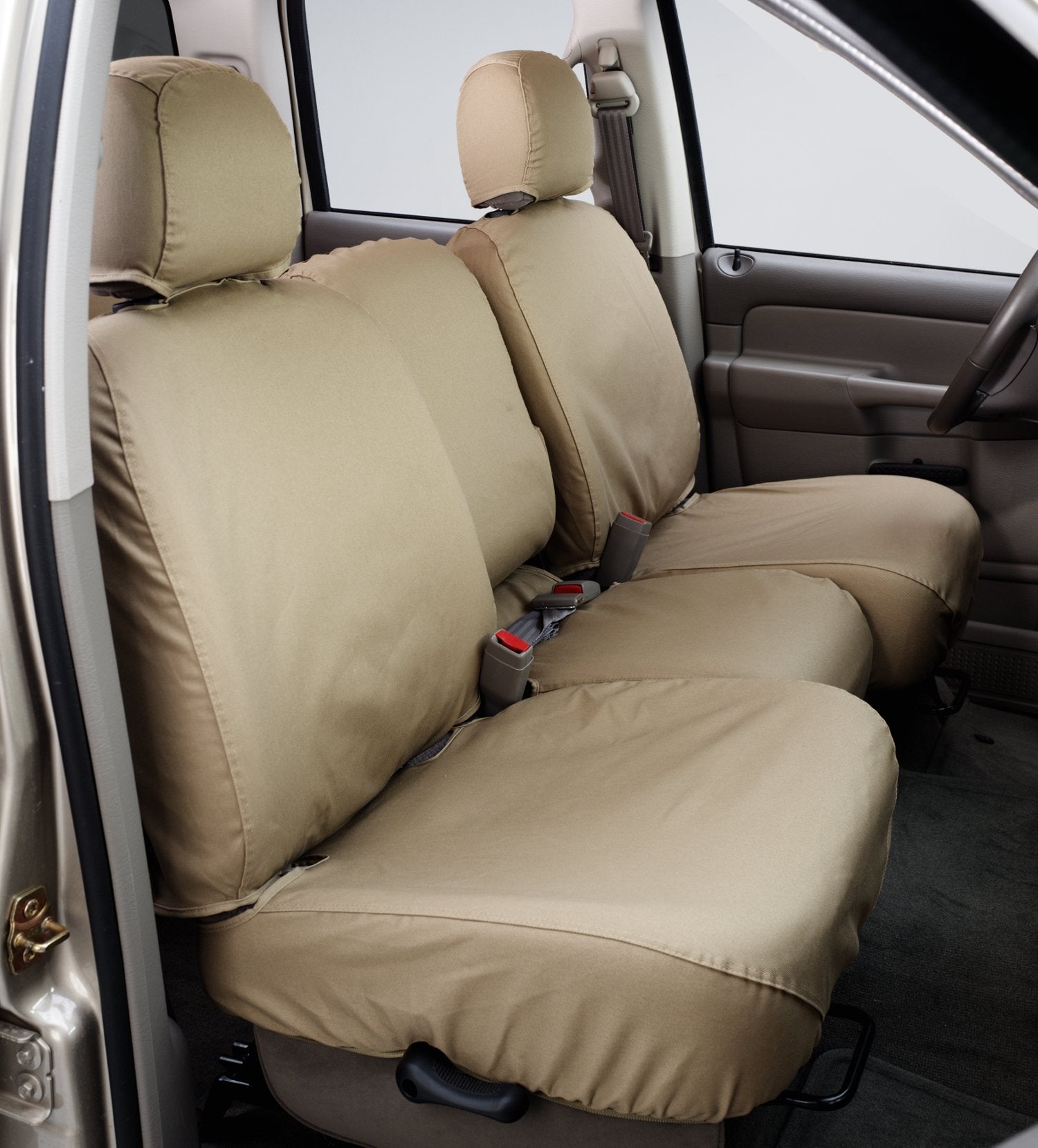 Custom-Fit Navy Polycotton Rear Bench Seat Covers