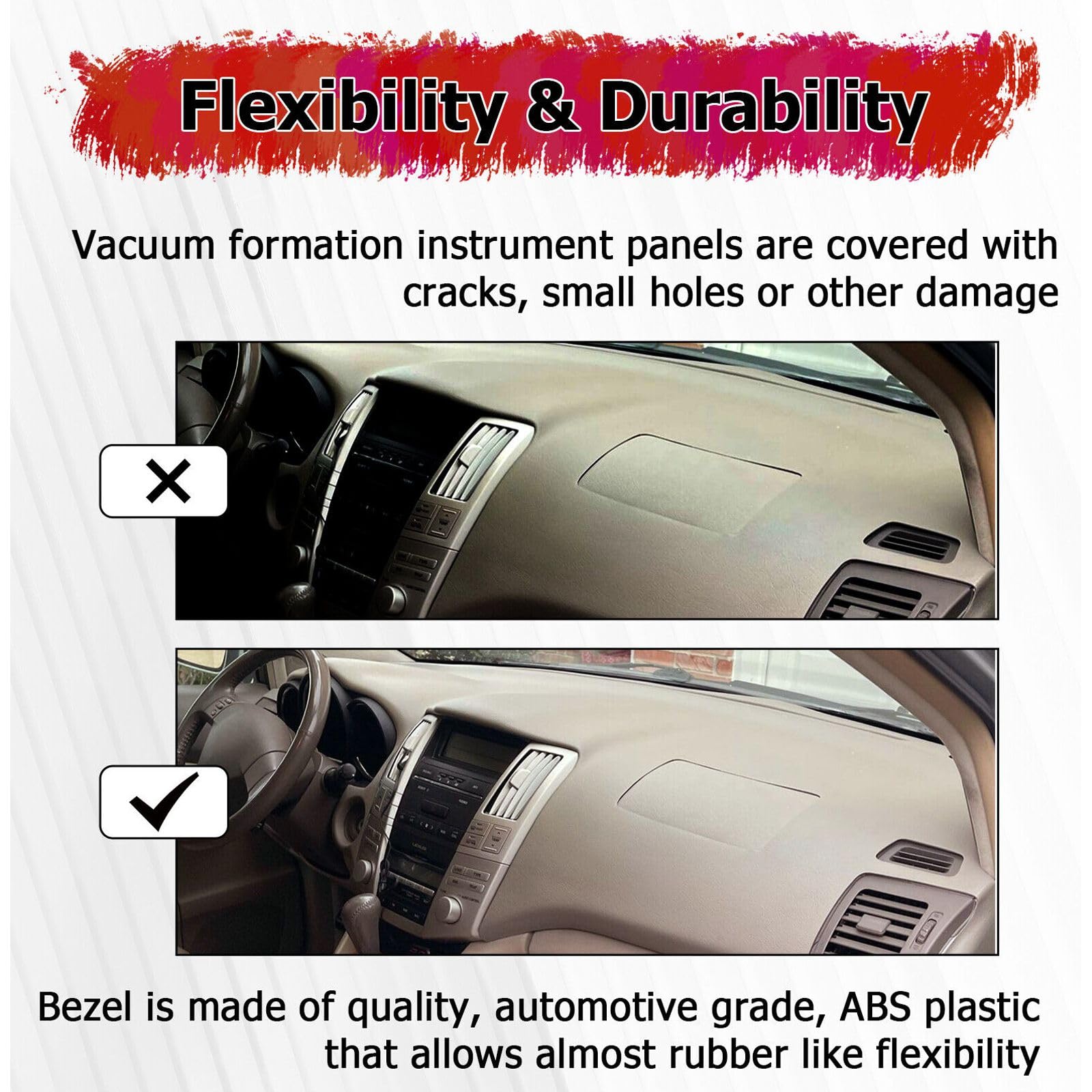 Beige Molded Dash Cover for Lexus RX330/RX350/RX400h