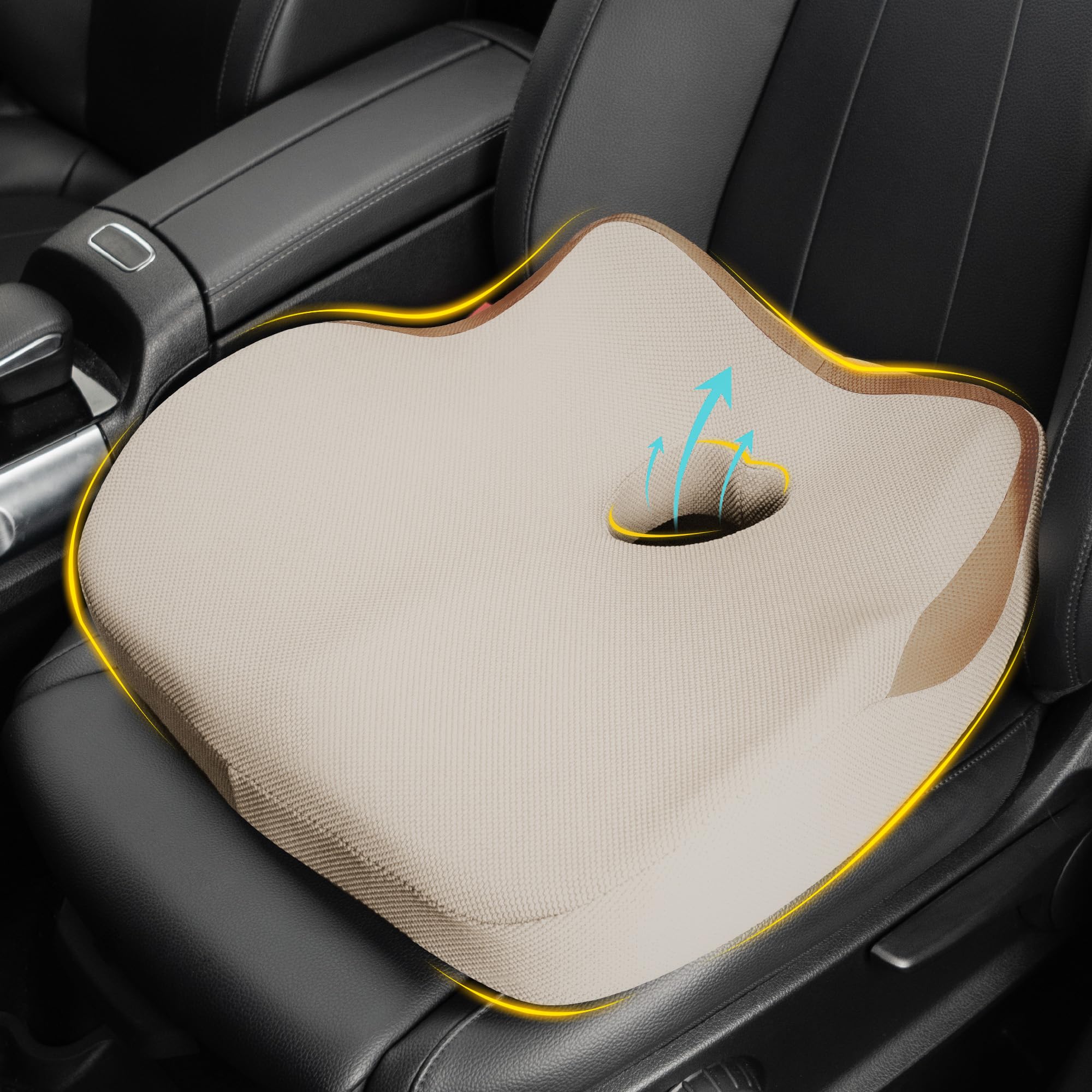 Ergonomic Memory Foam Car Seat Cushion for Long Drives