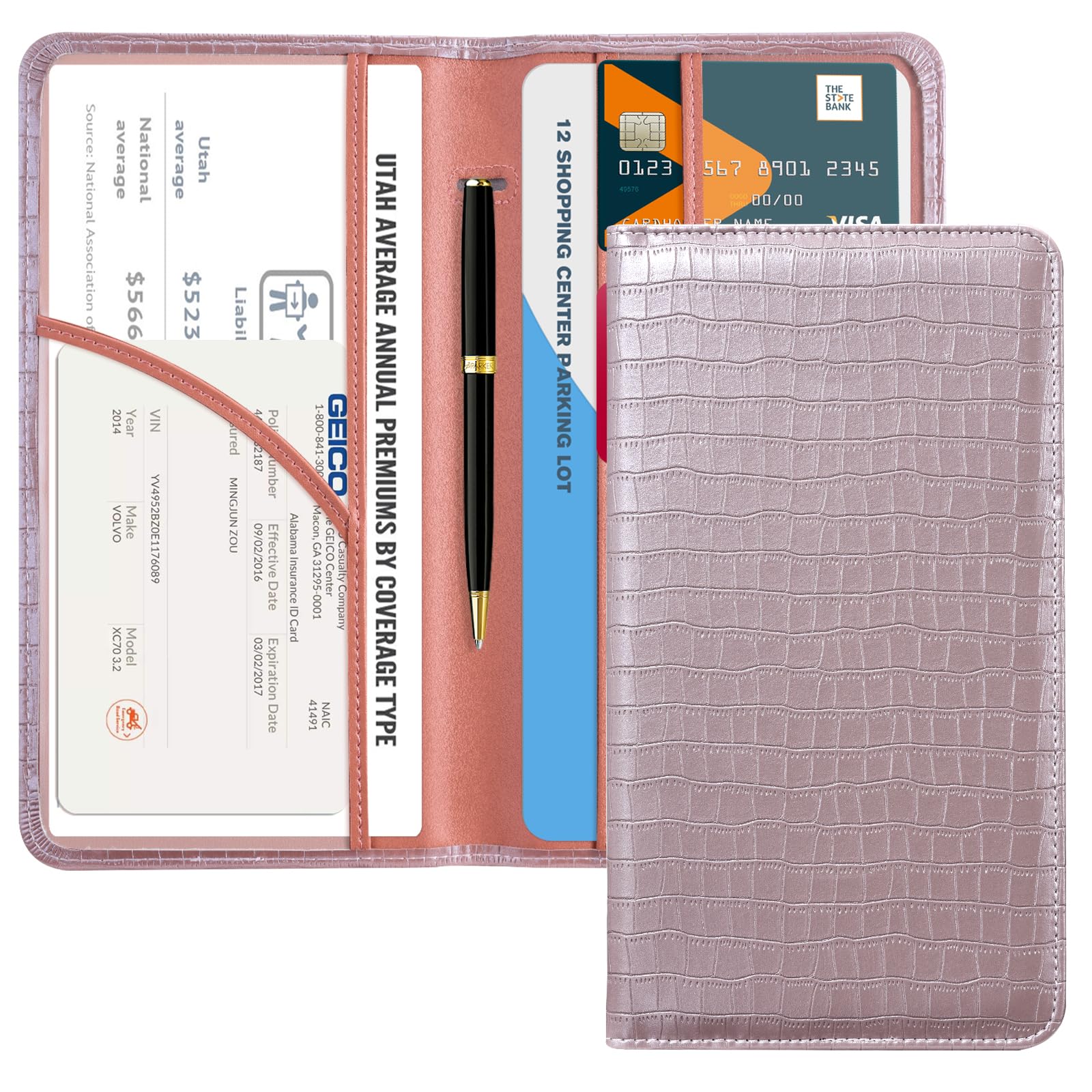 Car Registration & Insurance Holder for Glove Box Storage