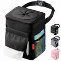 Hanging Car Trash Can with Lid & Garbage Bag Holder