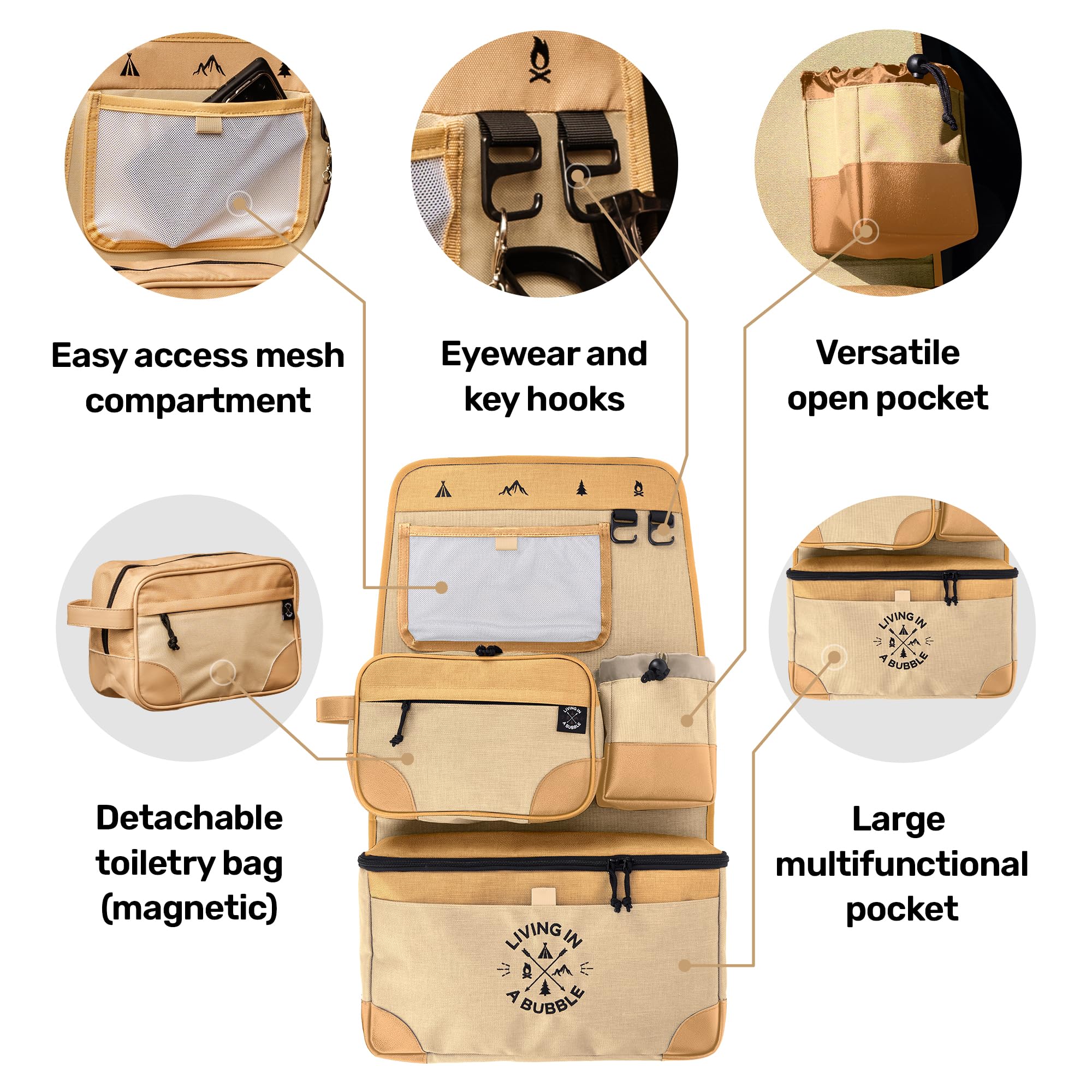 Premium Seatback Storage Organizer for Cars & Campervans