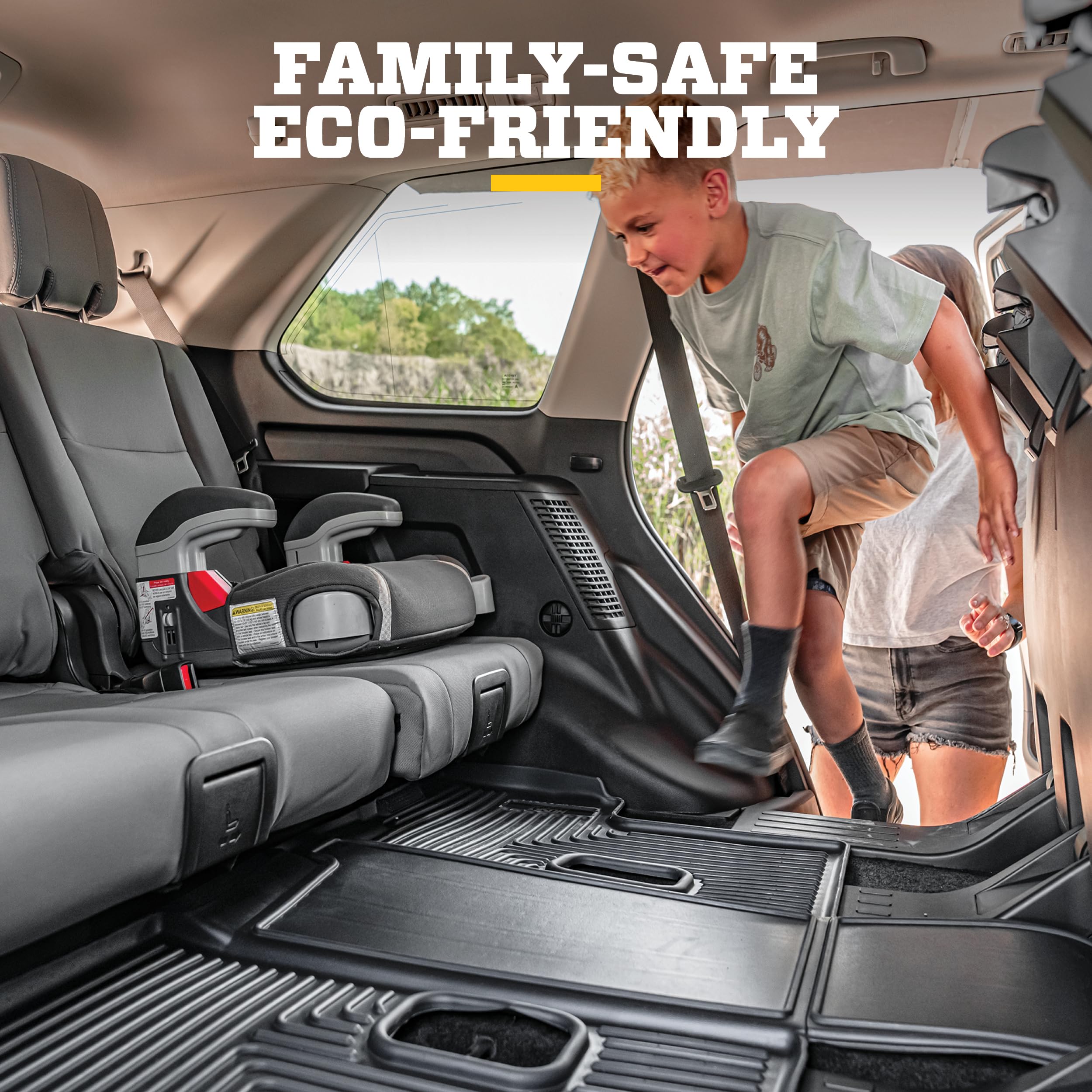 All-Weather Floor Mats with Raised Edge Protection