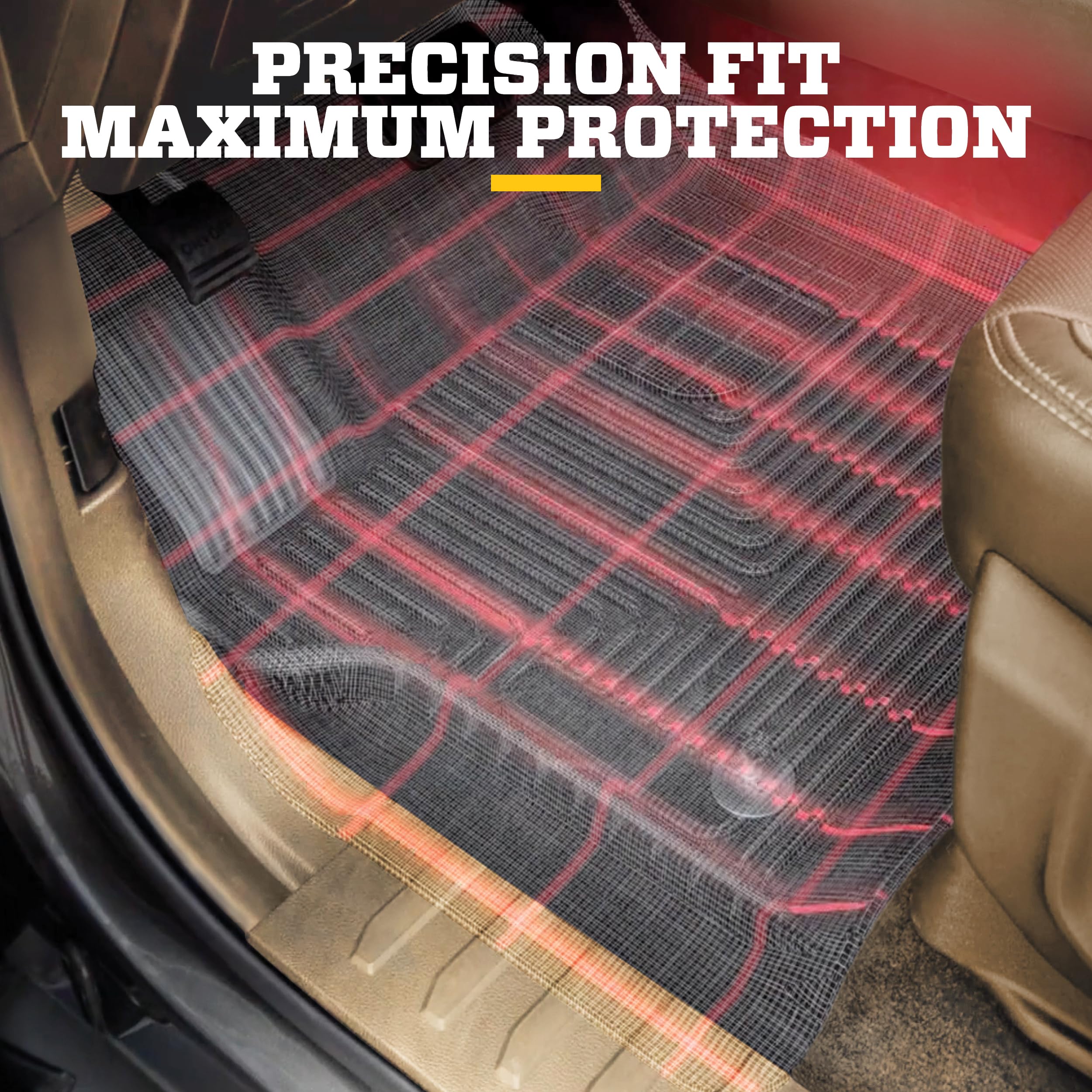 All-Weather Floor Mats with Raised Edge Protection