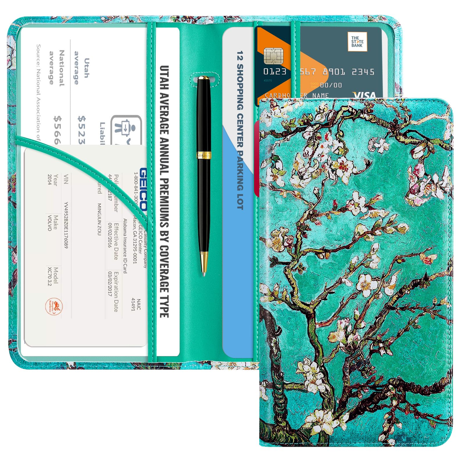 Car Registration & Insurance Holder for Glove Box Storage