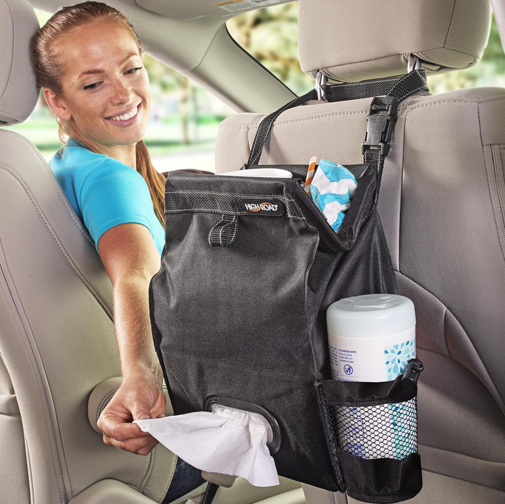 2-Gallon Car Organizer with Trash Bin & Tissue Holder